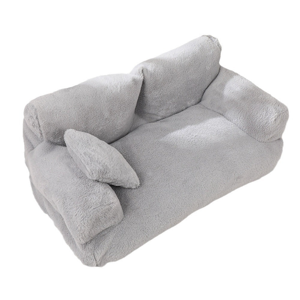 Warm Universal Rabbit Plush Pet Sofa Nest