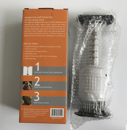 Flavor Injector and Meat Tenderizer Tool - Stainless Steel, Easy-Grip Design for Home Cooks