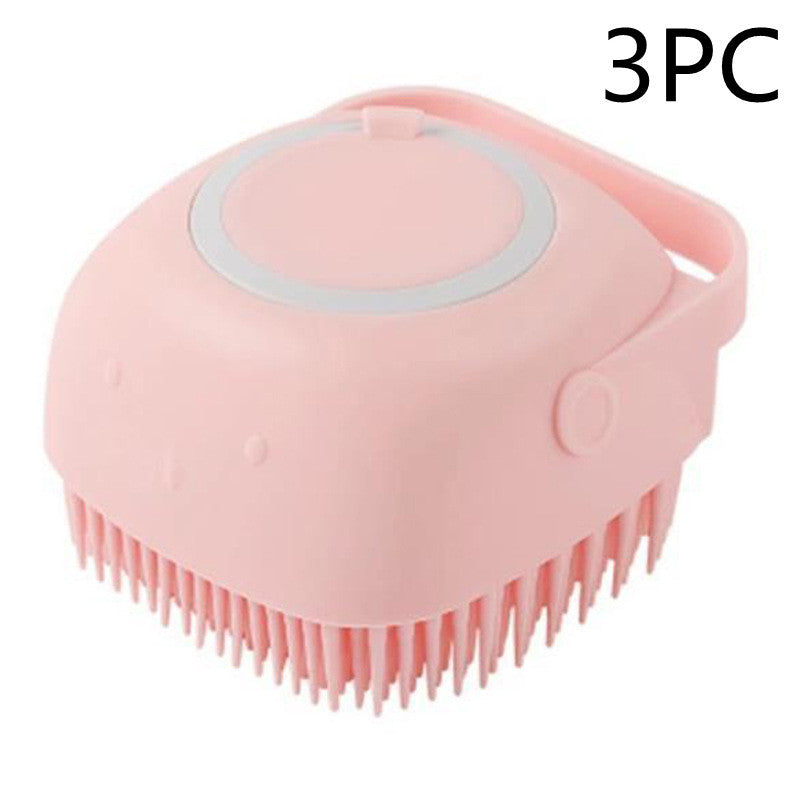 2-in-1 Pet Bathing Glove - Soft Silicone Scrubber & Shampoo Comb for Cats & Dogs