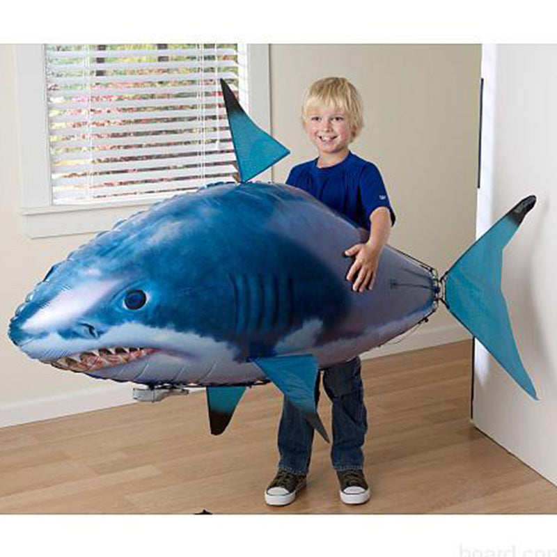 Air Swimming Fish Balloon Toy - RC Inflatable Shark/Clown Fish with Infrared Control