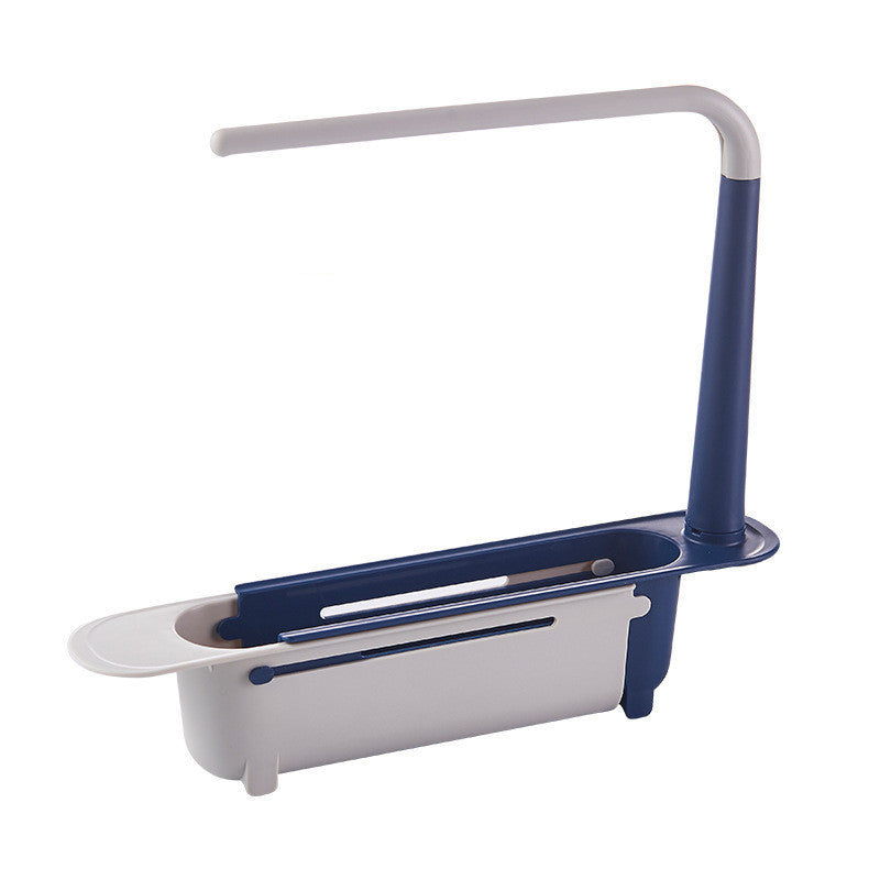 Expandable Kitchen Sink Shelf - Adjustable Kitchen Organizer Shelf for Sponge, Soap & Rags