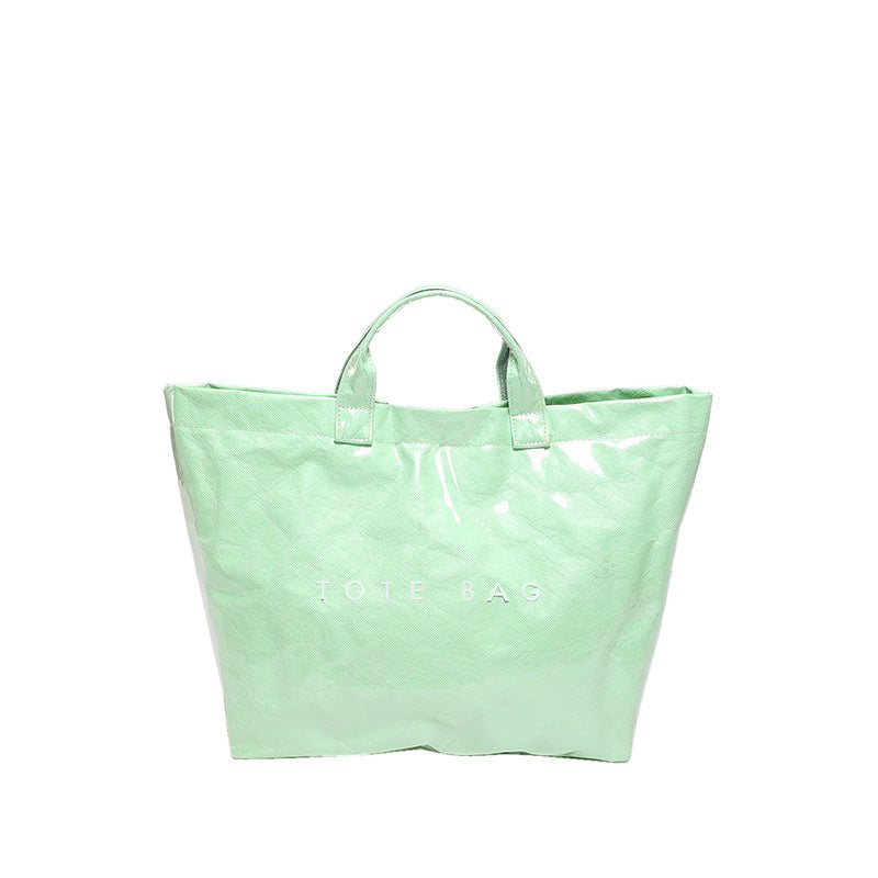 Women's Modern PVC Handbag - Waterproof & Roomy Design