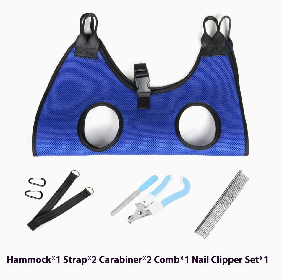 Pet Grooming Hammock for Cats & Dogs - Nail Trimming & Bathing Aid