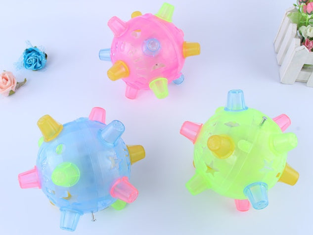 Jumping & Dancing Light-Up Ball Toy - Interactive Fun for Pets & Kids