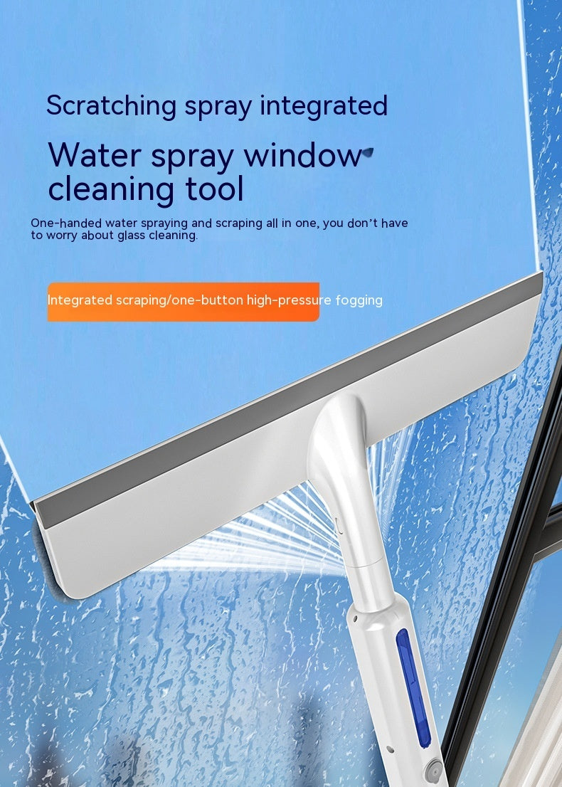 Multifunctional Spray Glass Wiper - Household Window Cleaning Tool with Built-in Water Sprayer