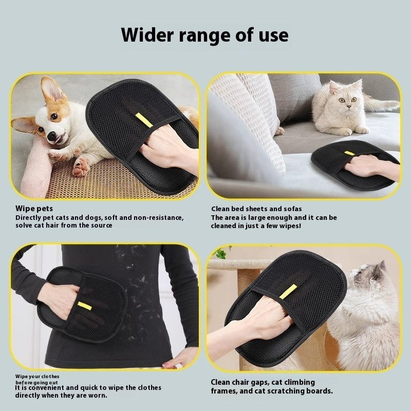Pet Hair Removal Gloves - Static Cleaning Gloves for Cats & Dogs