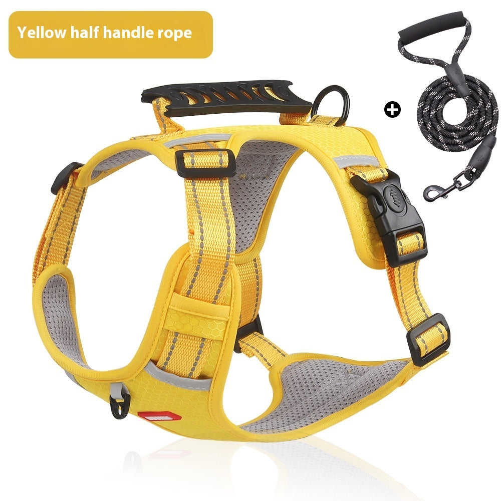 Reflective No-Pull Dog Harness - Adjustable Pet Chest Strap for Walking & Training