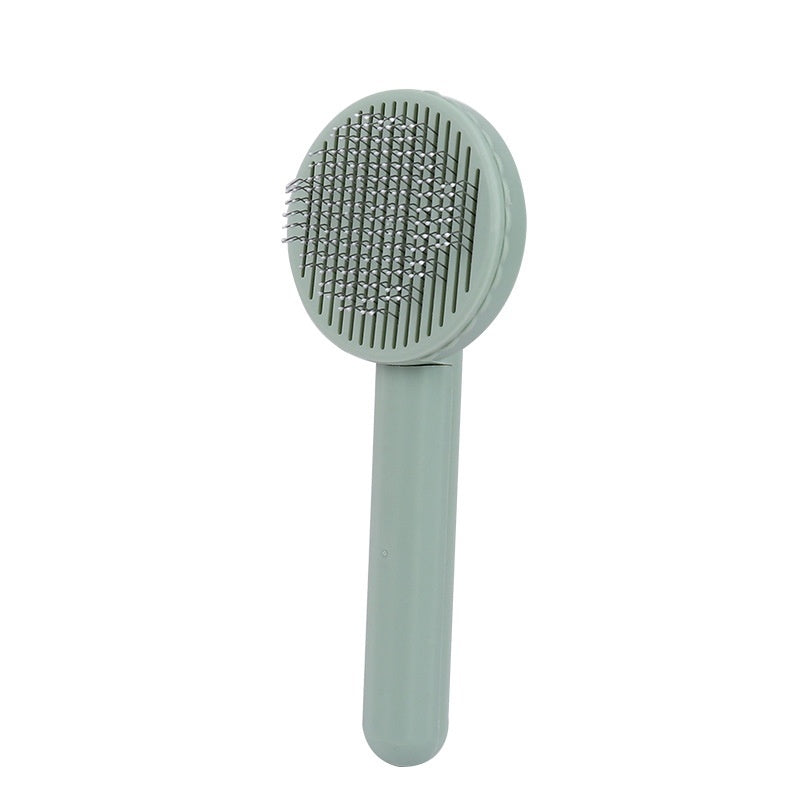 Pet Massage Comb with Self-Cleaning Button - Ideal for Shedding & Tangles