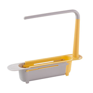 Expandable Kitchen Sink Shelf - Adjustable Kitchen Organizer Shelf for Sponge, Soap & Rags