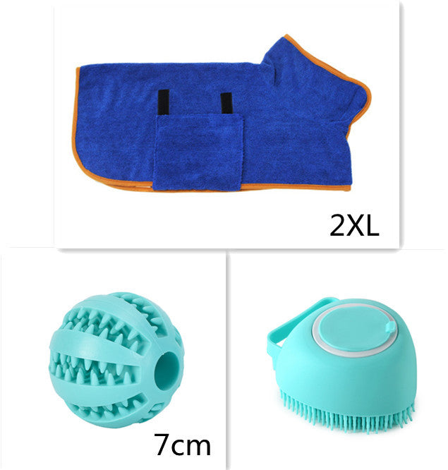 2-in-1 Pet Bathing Glove - Soft Silicone Scrubber & Shampoo Comb for Cats & Dogs