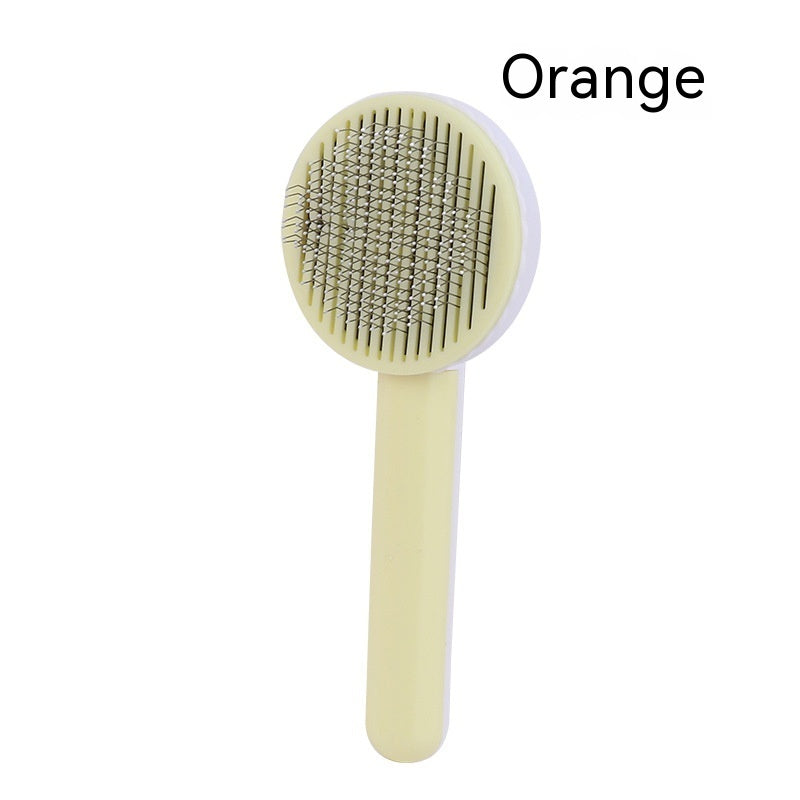Pet Massage Comb with Self-Cleaning Button - Ideal for Shedding & Tangles