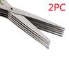 Multifunctional Kitchen Scissors - 5 Layer Vegetable & Herb Cutter for Fas Preparation