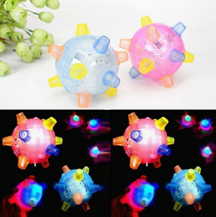 Jumping & Dancing Light-Up Ball Toy - Interactive Fun for Pets & Kids