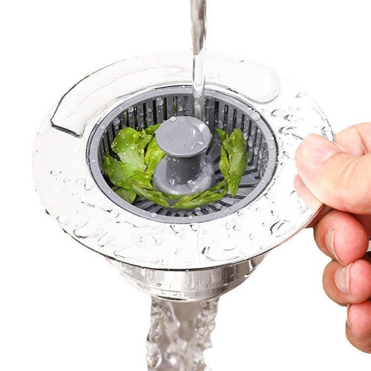 2-in-1 Sink Strainer & Stopper - Easy Press & Quick Drainage