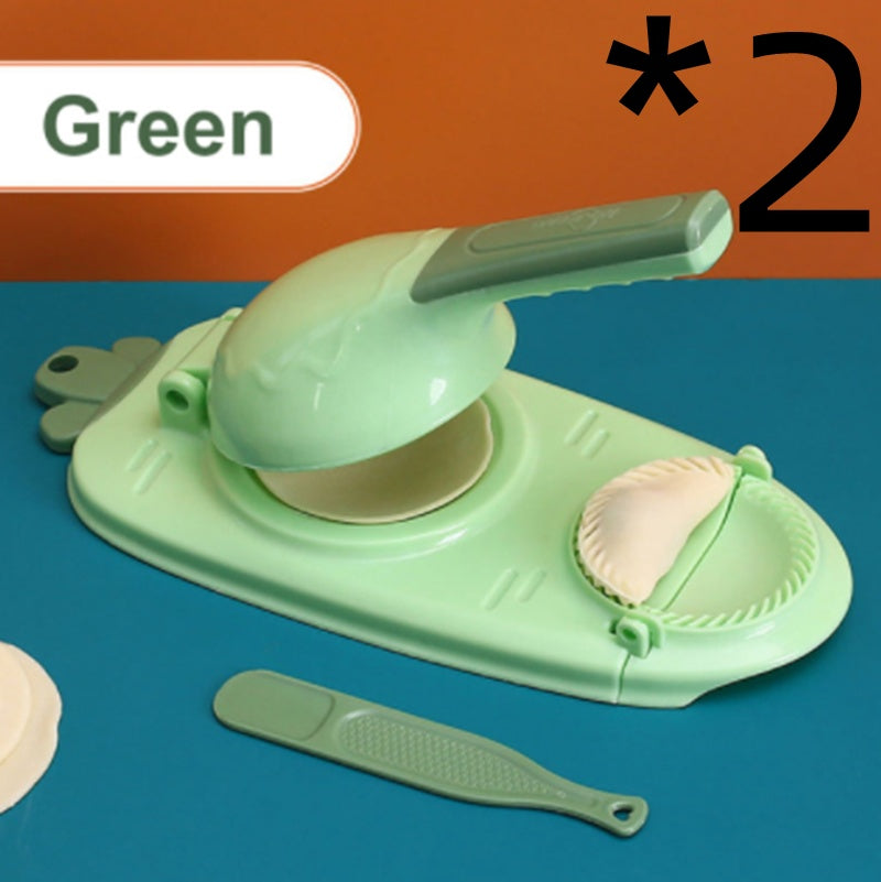 2-in-1 Dumpling Maker Tool - Dough Press & Wrapper Mould Set for Easy Cooking