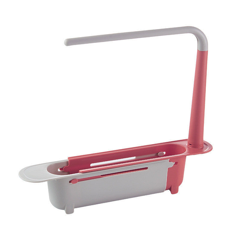Expandable Kitchen Sink Shelf - Adjustable Kitchen Organizer Shelf for Sponge, Soap & Rags