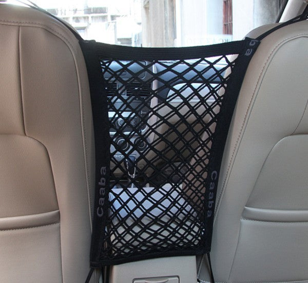 Universal Car Seat Mesh Barrier - Pet Safety Net & Storage Organizer for Travel