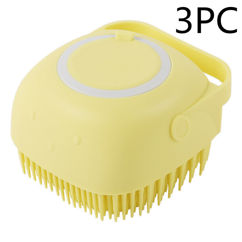 2-in-1 Pet Bathing Glove - Soft Silicone Scrubber & Shampoo Comb for Cats & Dogs