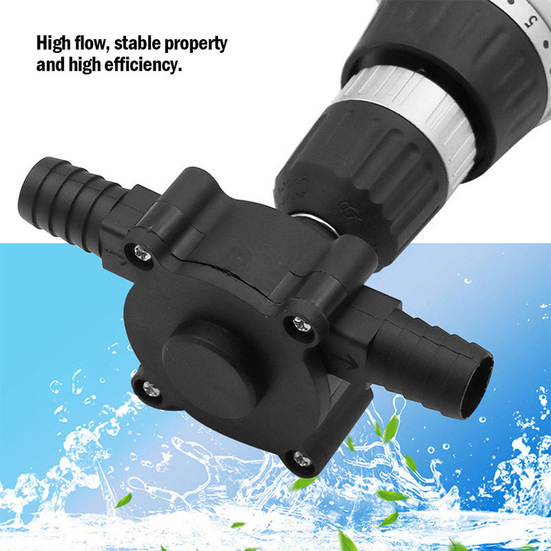 Compact Self-Priming Water Transfer Pump - Easy to Use Electric Drill Powered Pump