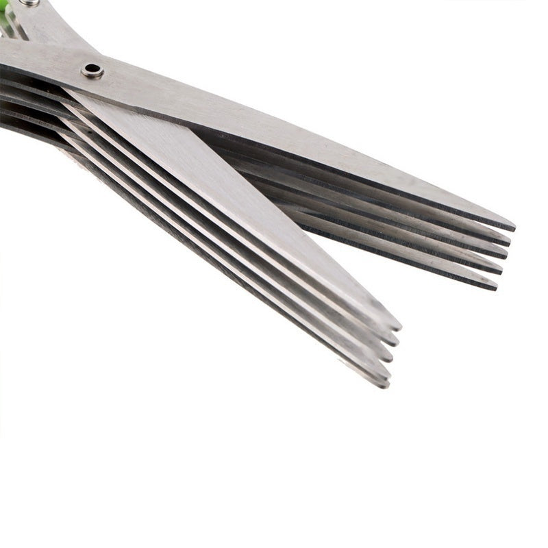 Multifunctional Kitchen Scissors - 5 Layer Vegetable & Herb Cutter for Fas Preparation