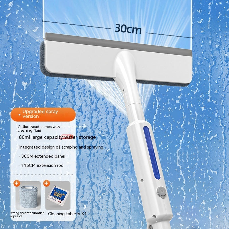 Multifunctional Spray Glass Wiper - Household Window Cleaning Tool with Built-in Water Sprayer