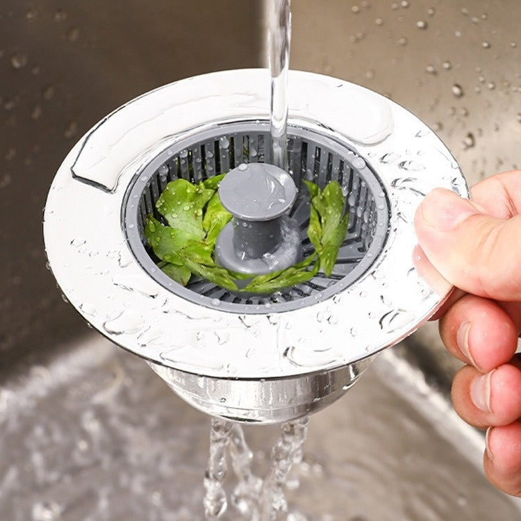 2-in-1 Sink Strainer & Stopper - Easy Press & Quick Drainage