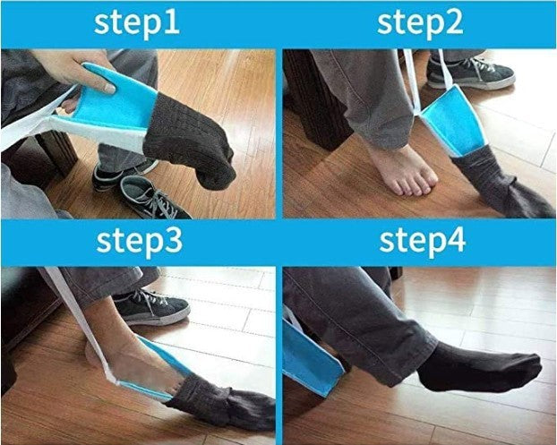 Easy Sock Slider Aid - Wear Socks Without Bending Over, Ideal for Seniors or Limited Mobility