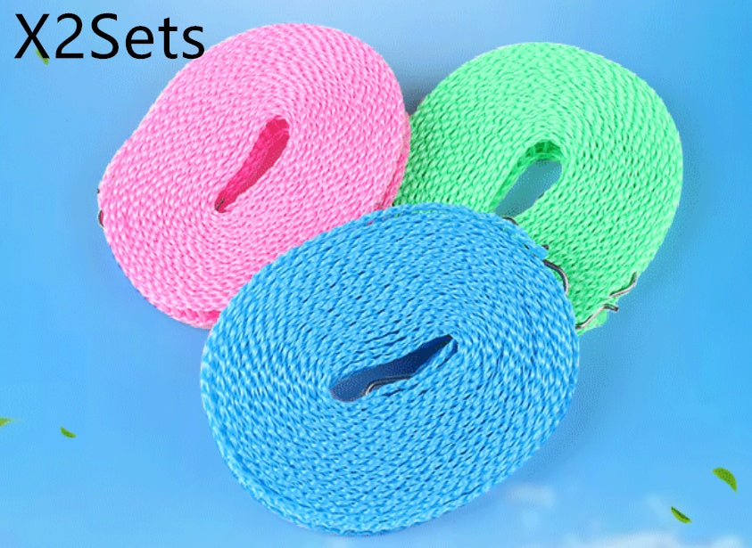 Heavy-Duty Anti-Slip Clothesline - Windproof Rope for Quilts, Towels & Laundry