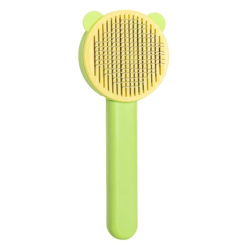 Pet Massage Comb with Self-Cleaning Button - Ideal for Shedding & Tangles
