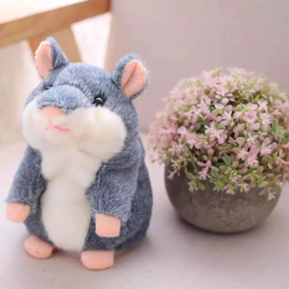 Talking Hamster Plush Toy - Repeats What You Say in a Funny Voice