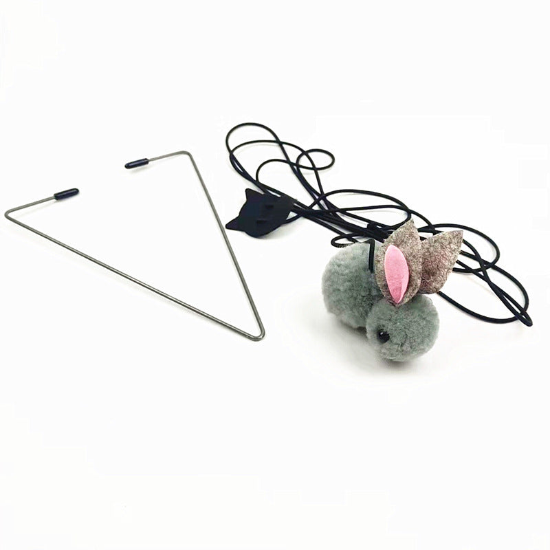 Door Hanging Bouncing Cat Toy - Interactive Elastic Teaser for Indoor Play