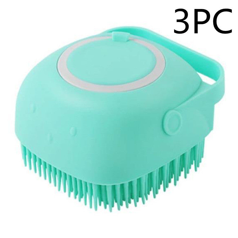 2-in-1 Pet Bathing Glove - Soft Silicone Scrubber & Shampoo Comb for Cats & Dogs