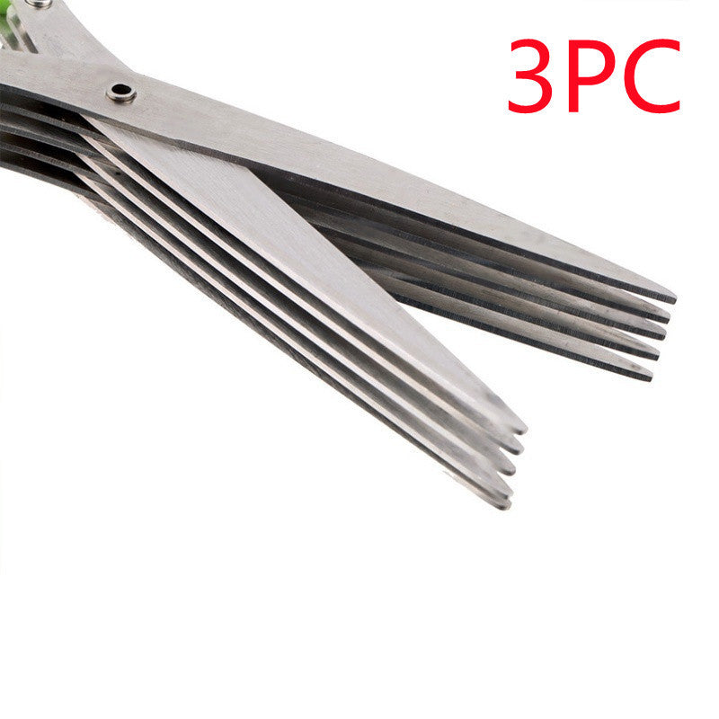 Multifunctional Kitchen Scissors - 5 Layer Vegetable & Herb Cutter for Fas Preparation