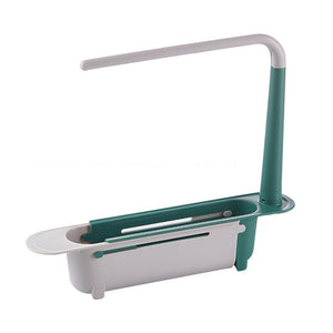 Expandable Kitchen Sink Shelf - Adjustable Kitchen Organizer Shelf for Sponge, Soap & Rags