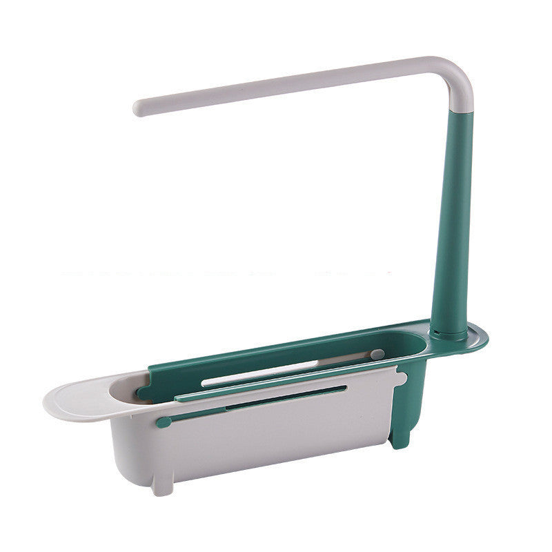 Expandable Kitchen Sink Shelf - Adjustable Kitchen Organizer Shelf for Sponge, Soap & Rags