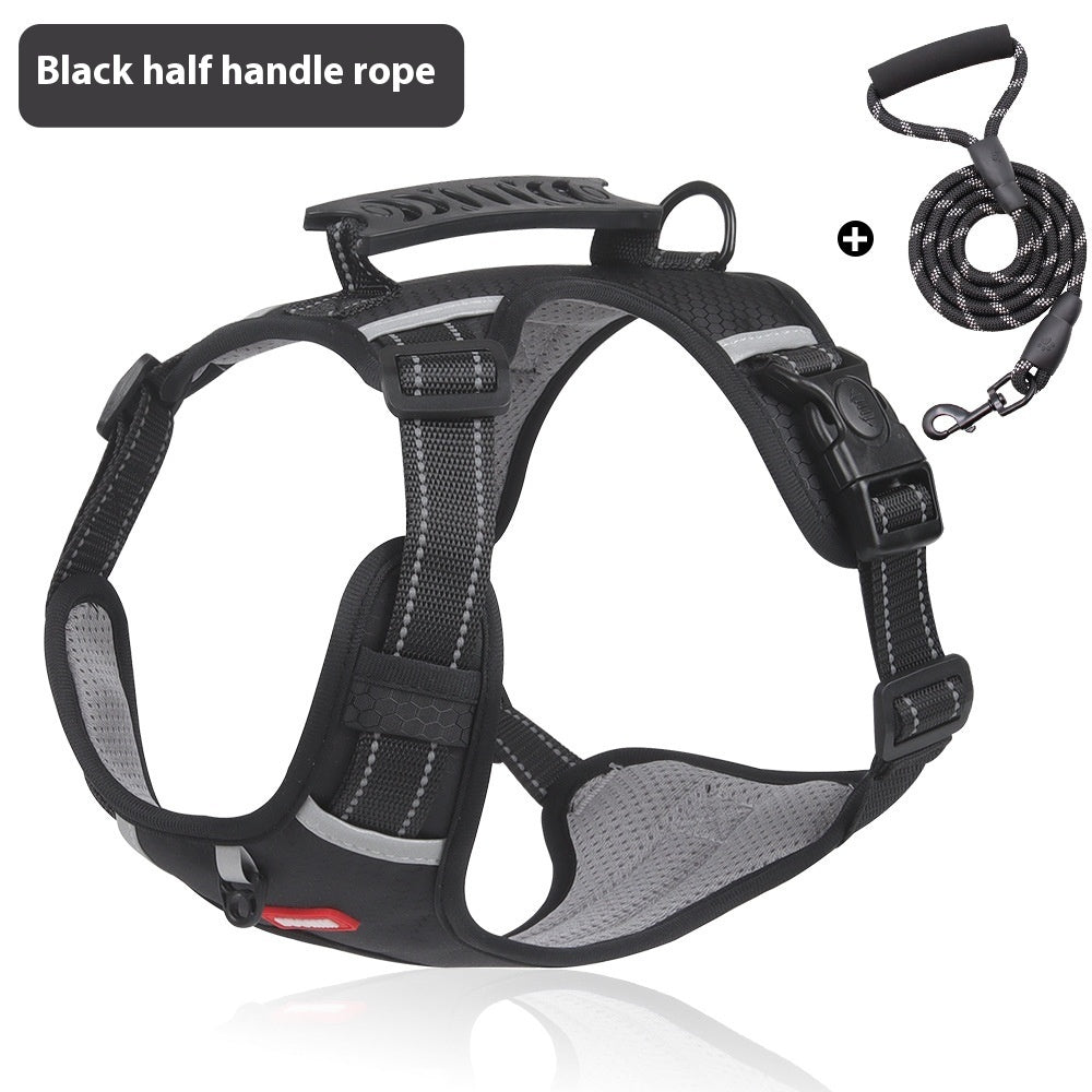 Reflective No-Pull Dog Harness - Adjustable Pet Chest Strap for Walking & Training