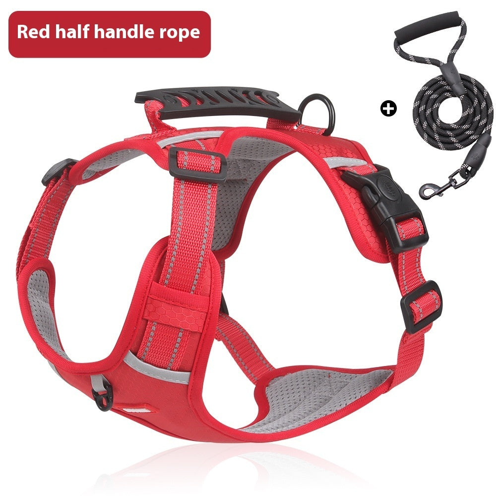 Reflective No-Pull Dog Harness - Adjustable Pet Chest Strap for Walking & Training