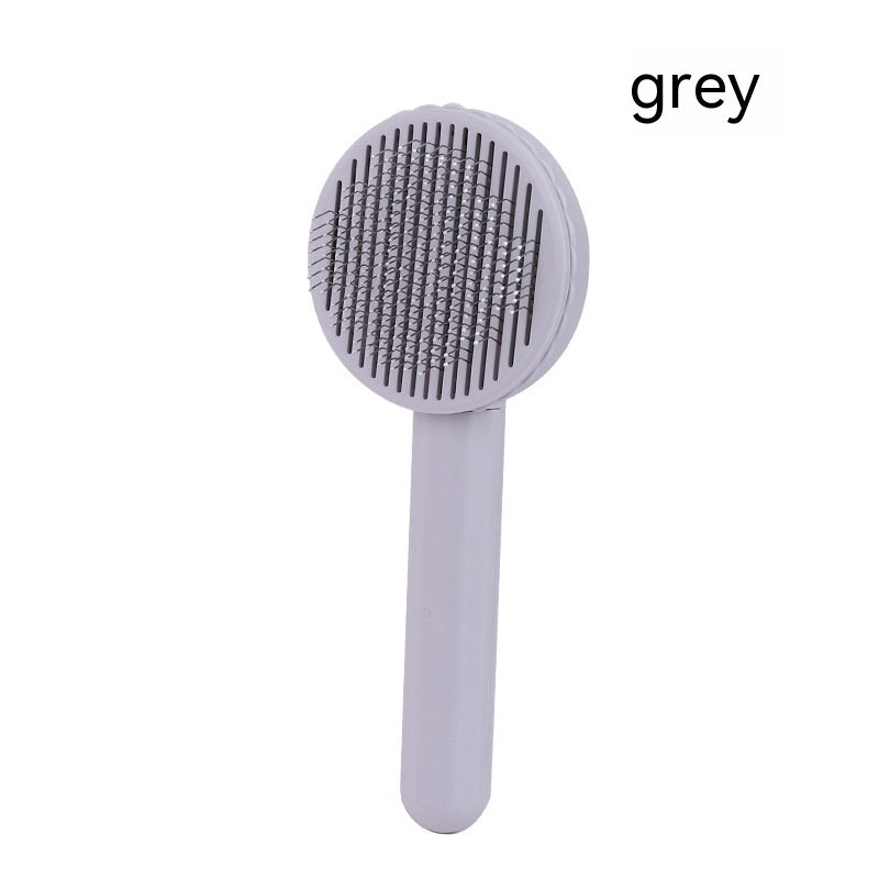 Pet Massage Comb with Self-Cleaning Button - Ideal for Shedding & Tangles