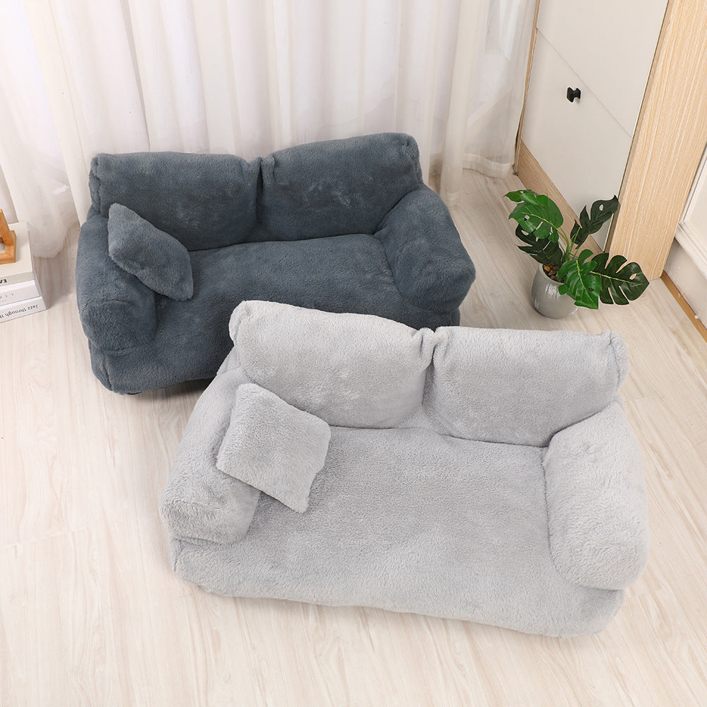 Warm Universal Rabbit Plush Pet Sofa Nest