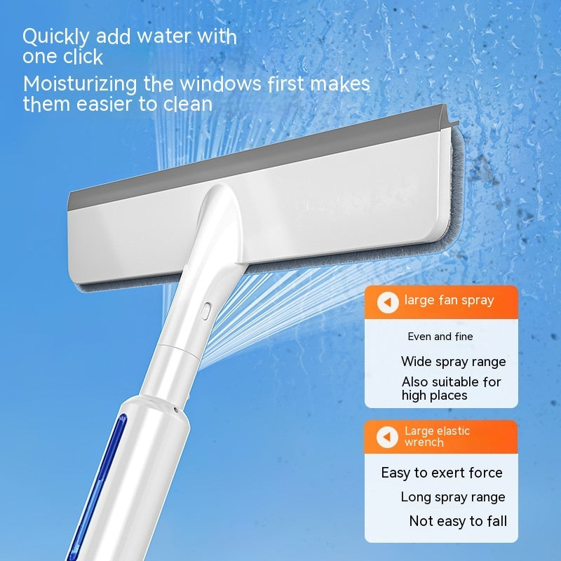 Multifunctional Spray Glass Wiper - Household Window Cleaning Tool with Built-in Water Sprayer