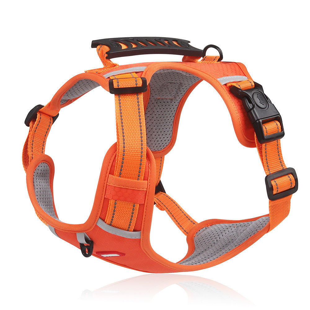 Reflective No-Pull Dog Harness - Adjustable Pet Chest Strap for Walking & Training