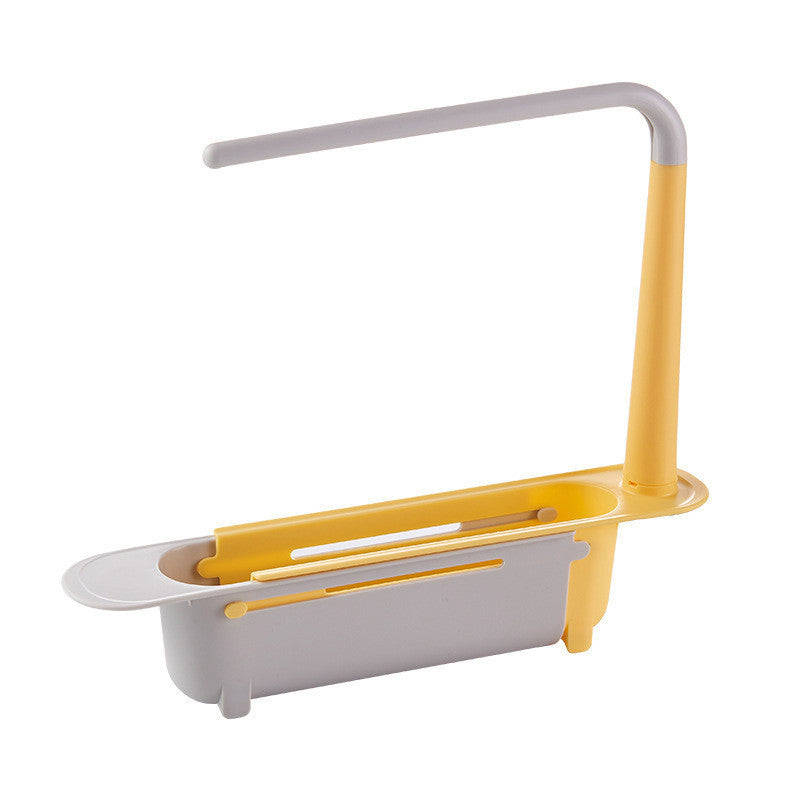 Expandable Kitchen Sink Shelf - Adjustable Kitchen Organizer Shelf for Sponge, Soap & Rags