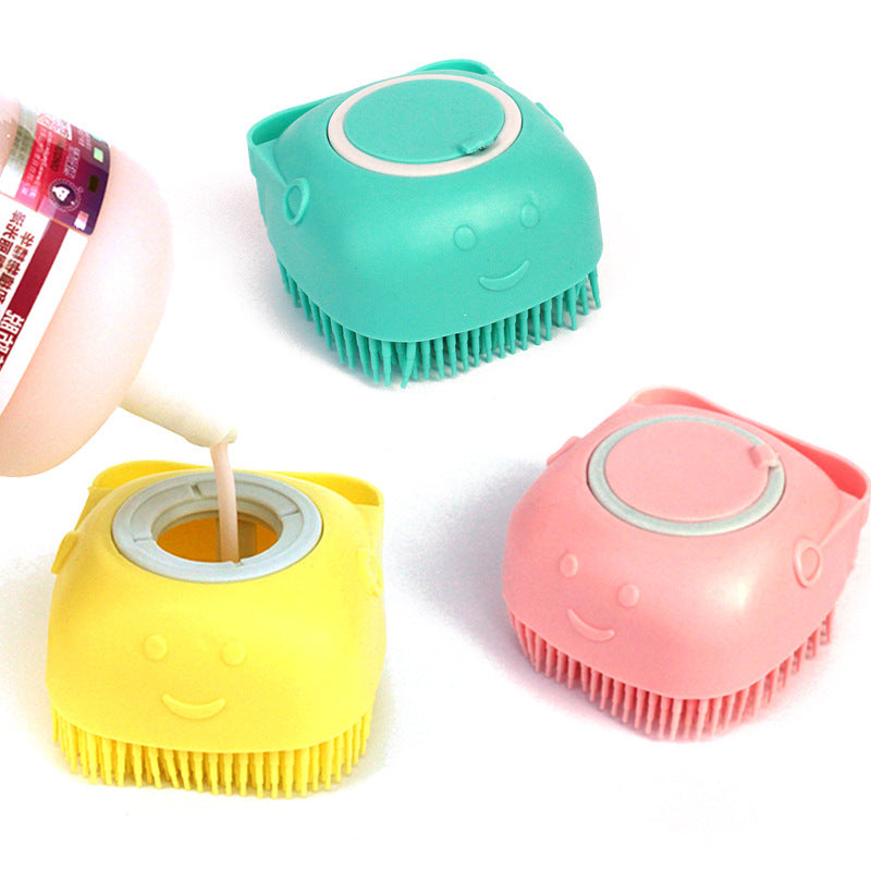 2-in-1 Pet Bathing Glove - Soft Silicone Scrubber & Shampoo Comb for Cats & Dogs