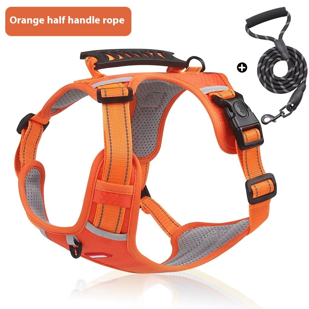Reflective No-Pull Dog Harness - Adjustable Pet Chest Strap for Walking & Training