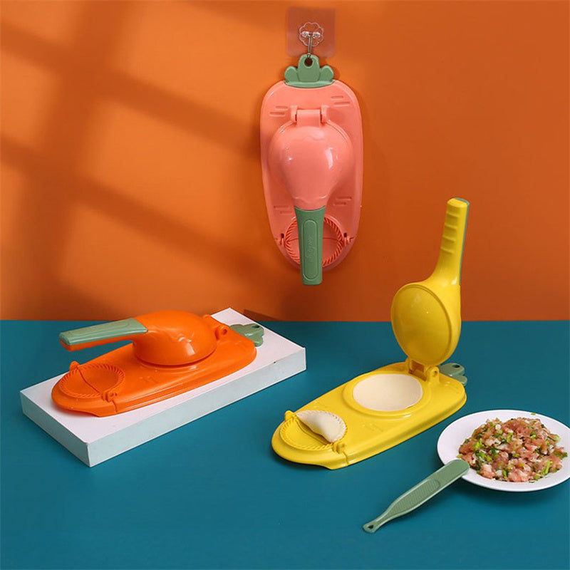 2-in-1 Dumpling Maker Tool - Dough Press & Wrapper Mould Set for Easy Cooking