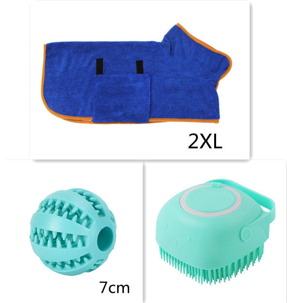 2-in-1 Pet Bathing Glove - Soft Silicone Scrubber & Shampoo Comb for Cats & Dogs