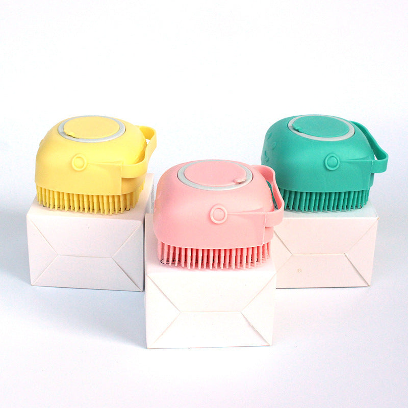 2-in-1 Pet Bathing Glove - Soft Silicone Scrubber & Shampoo Comb for Cats & Dogs